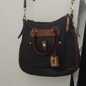 Elegant Dark Brown Leather Shoulder Bag